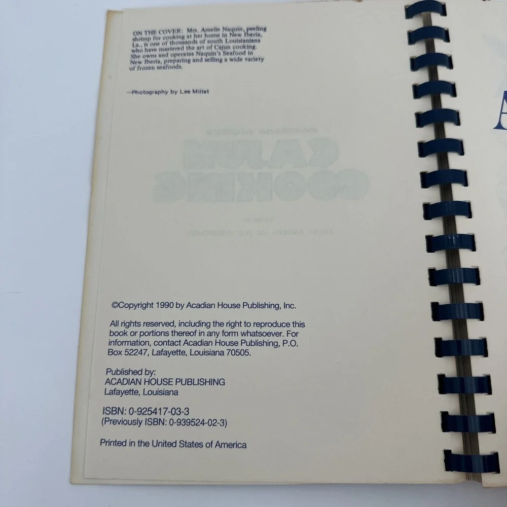 Acadiana Profiles Cajun Cooking 1990 South Louisiana Spiral Bound Recipes